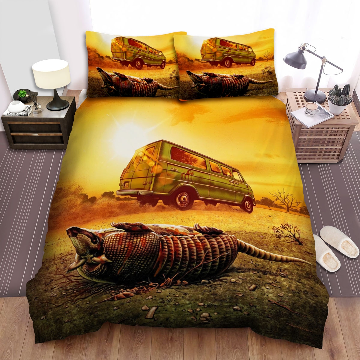 The Texas Chain Saw Massacre Sunset In The Meadow Bed Sheets Spread Duvet Cover Bedding Set - Unique Anime Apparel for Fans