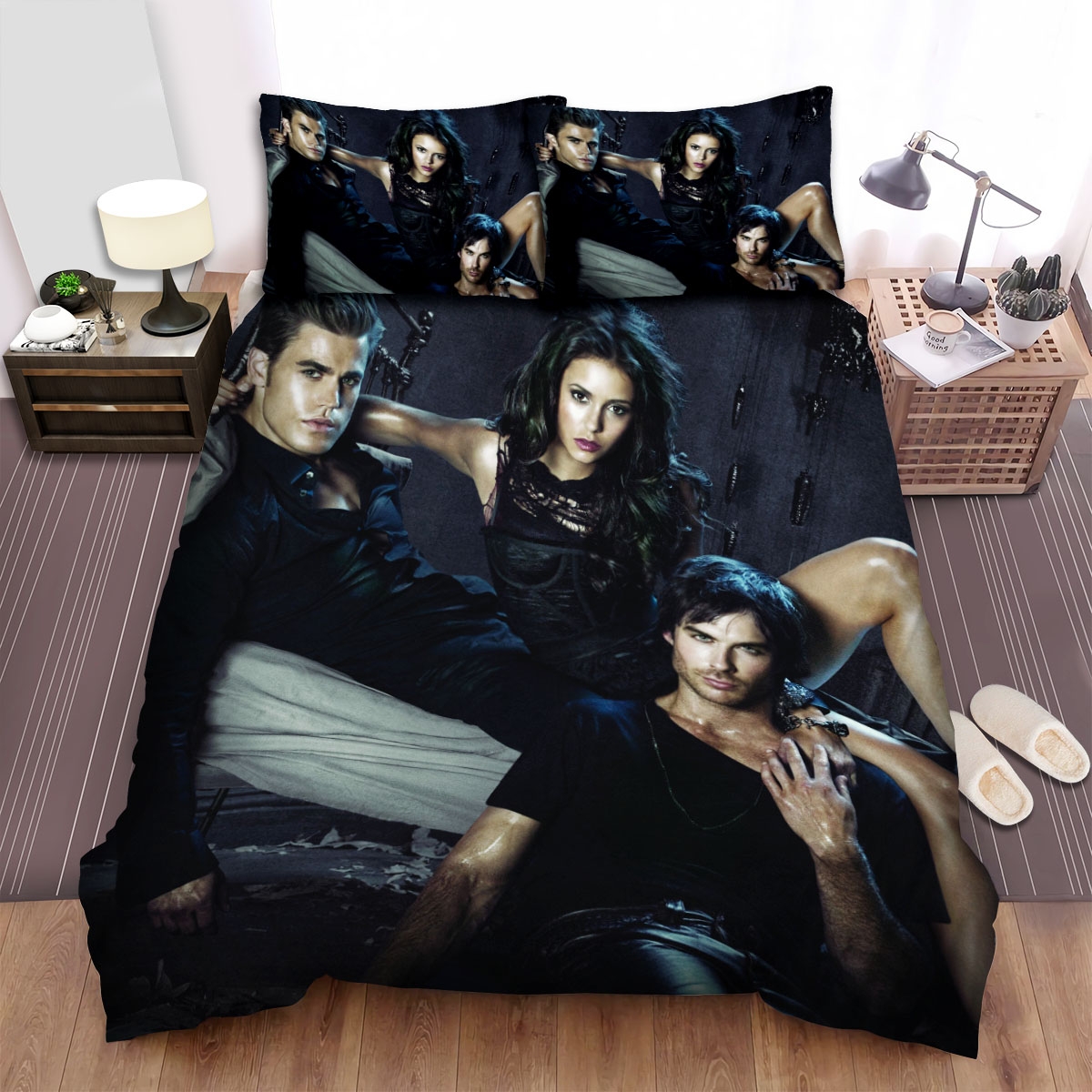 The Vampire Diaries (2009-2017) Lost Movie Poster Bed Sheets Spread Comforter Duvet Cover Bedding Set - Unique Anime Apparel for Fans