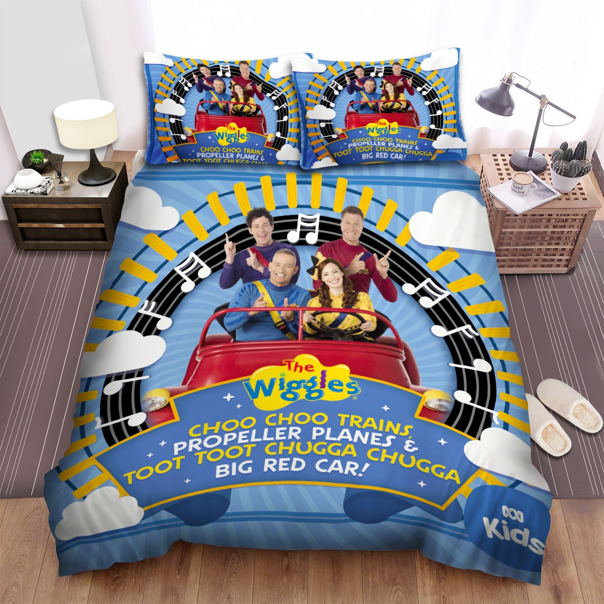 The Wiggles Choo Choo Trains Bed Sheets Spread Duvet Cover Bedding Set - Unique Anime Apparel for Fans