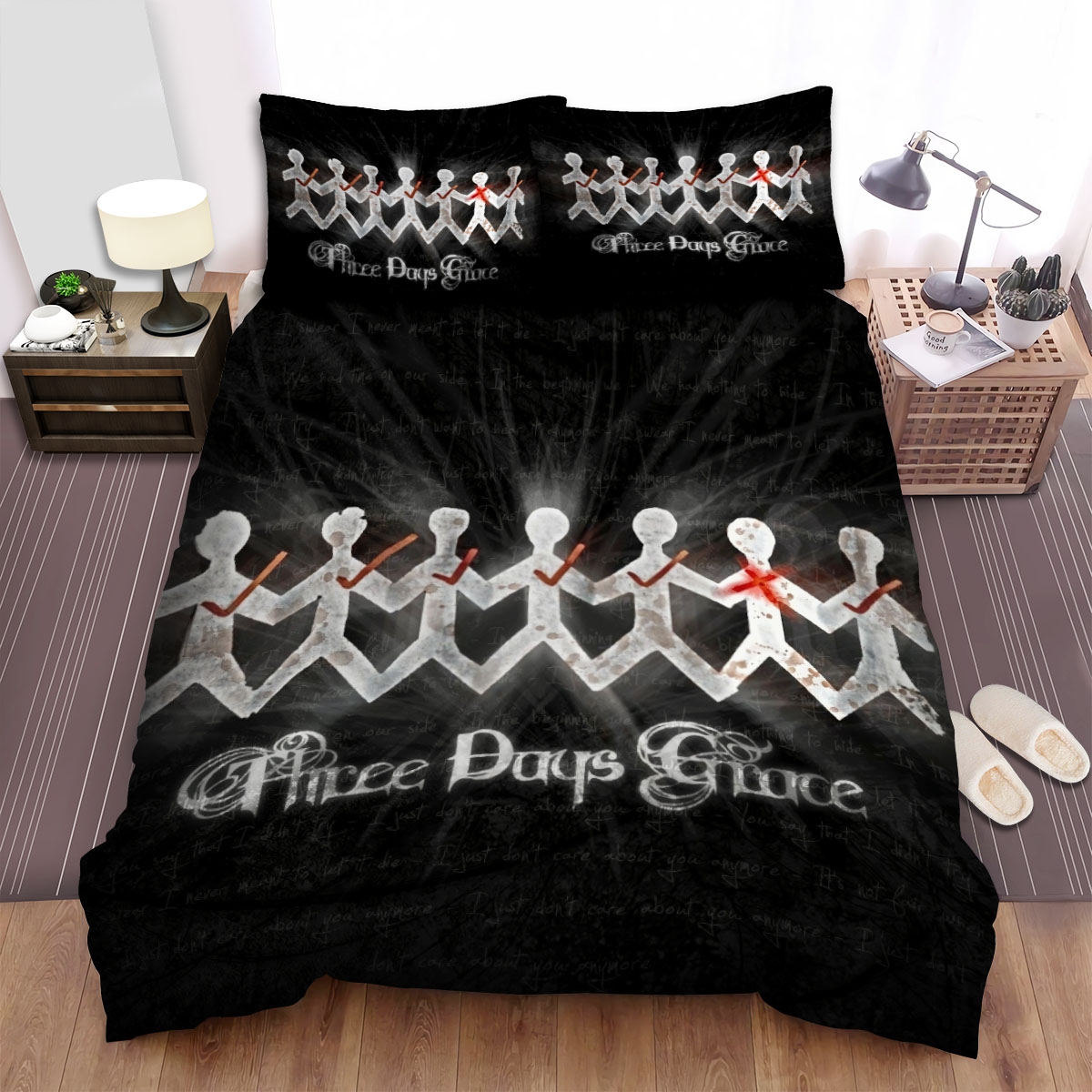 Three Days Grace Album One X Bed Sheets Spread Comforter Duvet Cover Bedding Set - Unique Anime Apparel for Fans