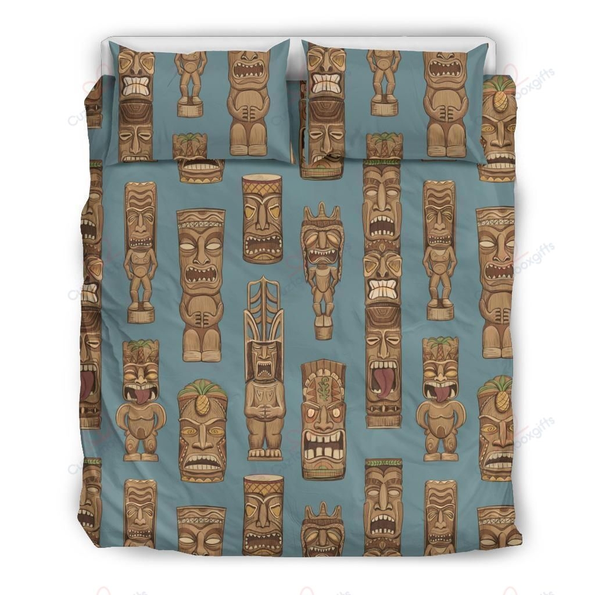 Tiki Bedding Set (Duvet Cover & Pillow Cases) - Unique Anime Apparel for Fans