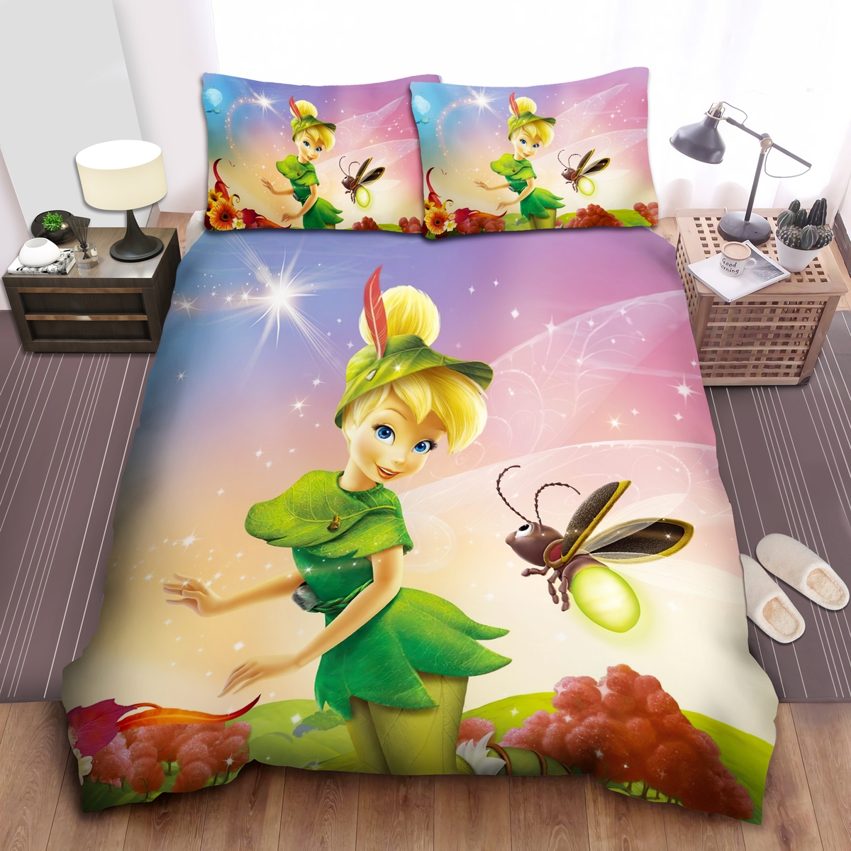 Tinkerbell & Blaze The Bug Friend Bed Sheets Spread Duvet Cover Bedding Set - Unique Anime Apparel for Fans