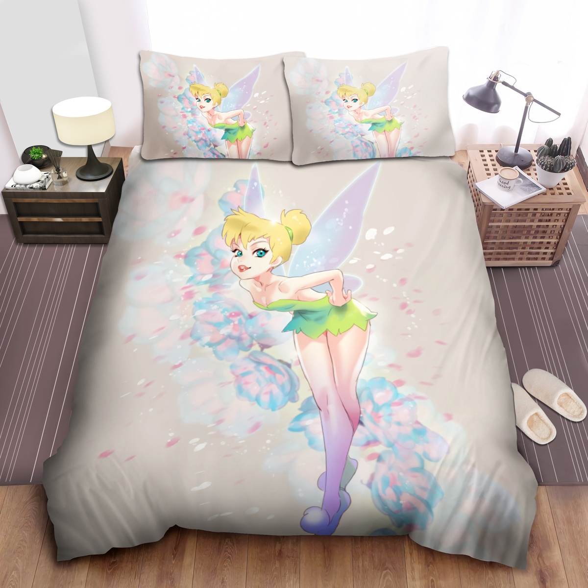 Tinkerbell Art Bed Sheets Spread Duvet Cover Bedding Set - Unique Anime Apparel for Fans