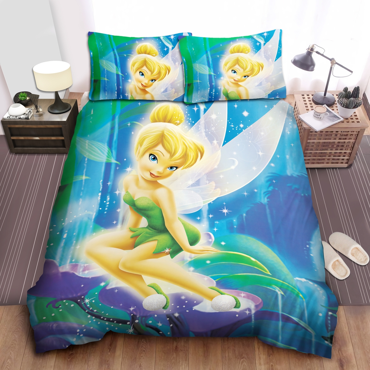 Tinkerbell Disney Fairies Bed Sheets Spread Duvet Cover Bedding Set - Unique Anime Apparel for Fans
