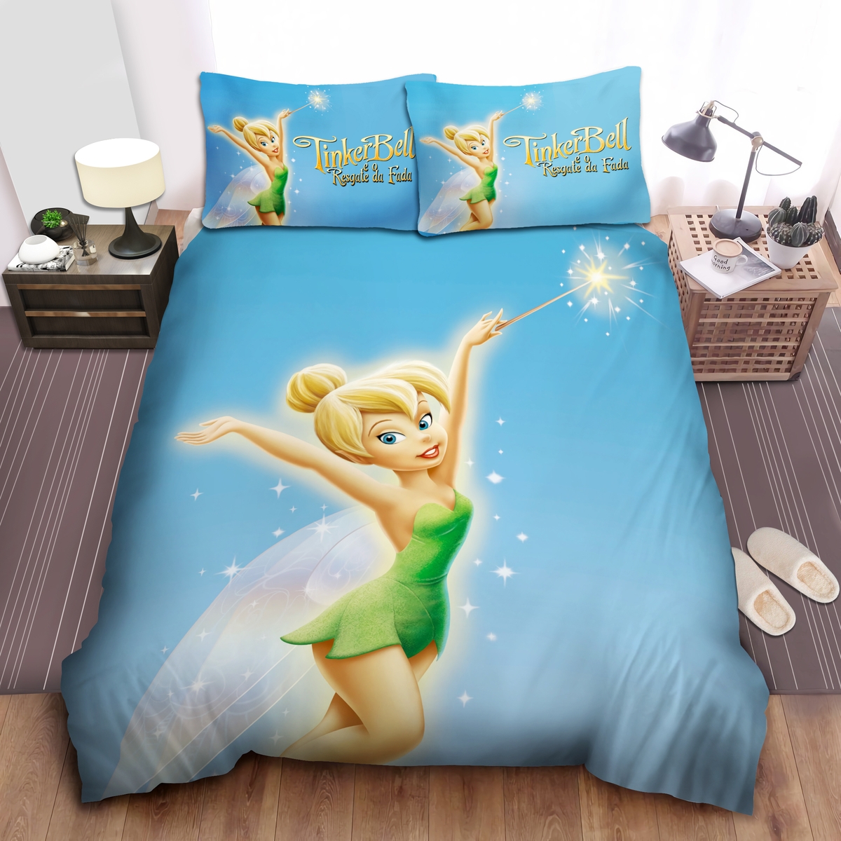 Tinkerbell Sparkly Bed Sheets Spread Duvet Cover Bedding Set - Unique Anime Apparel for Fans