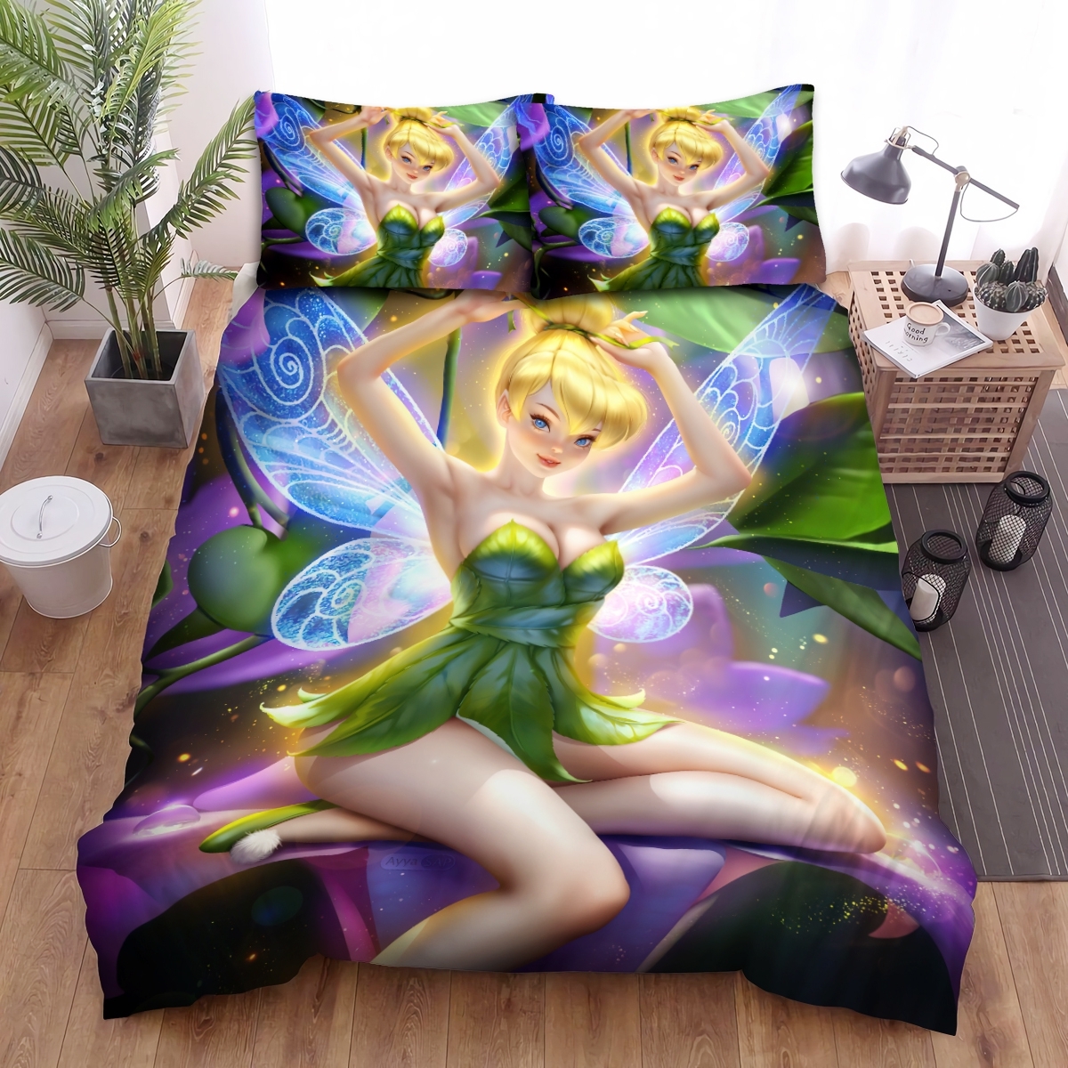 Tinkerbell The Fairy Bed Sheets Spread Duvet Cover Bedding Set - Unique Anime Apparel for Fans