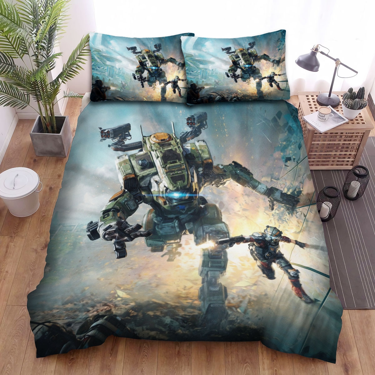 Titanfall 2 Game Bed Sheets Spread Duvet Cover Bedding Set - Unique Anime Apparel for Fans