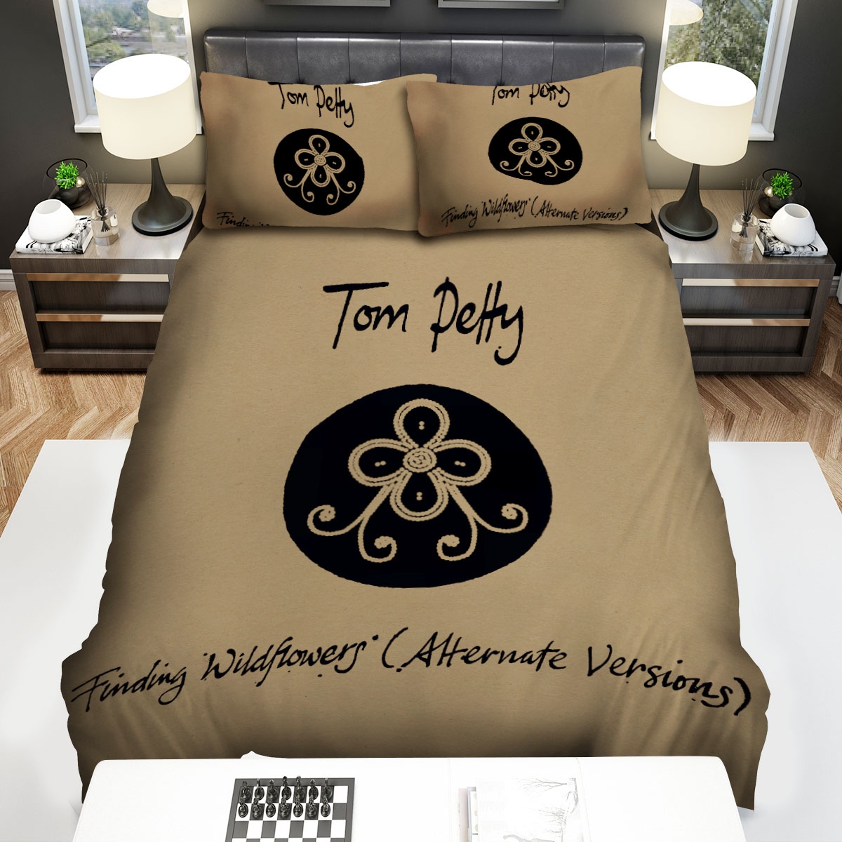 Tom Petty Finding Wildflowers Album Cover Bed Sheets Spread Duvet Cover Bedding Set - Unique Anime Apparel for Fans