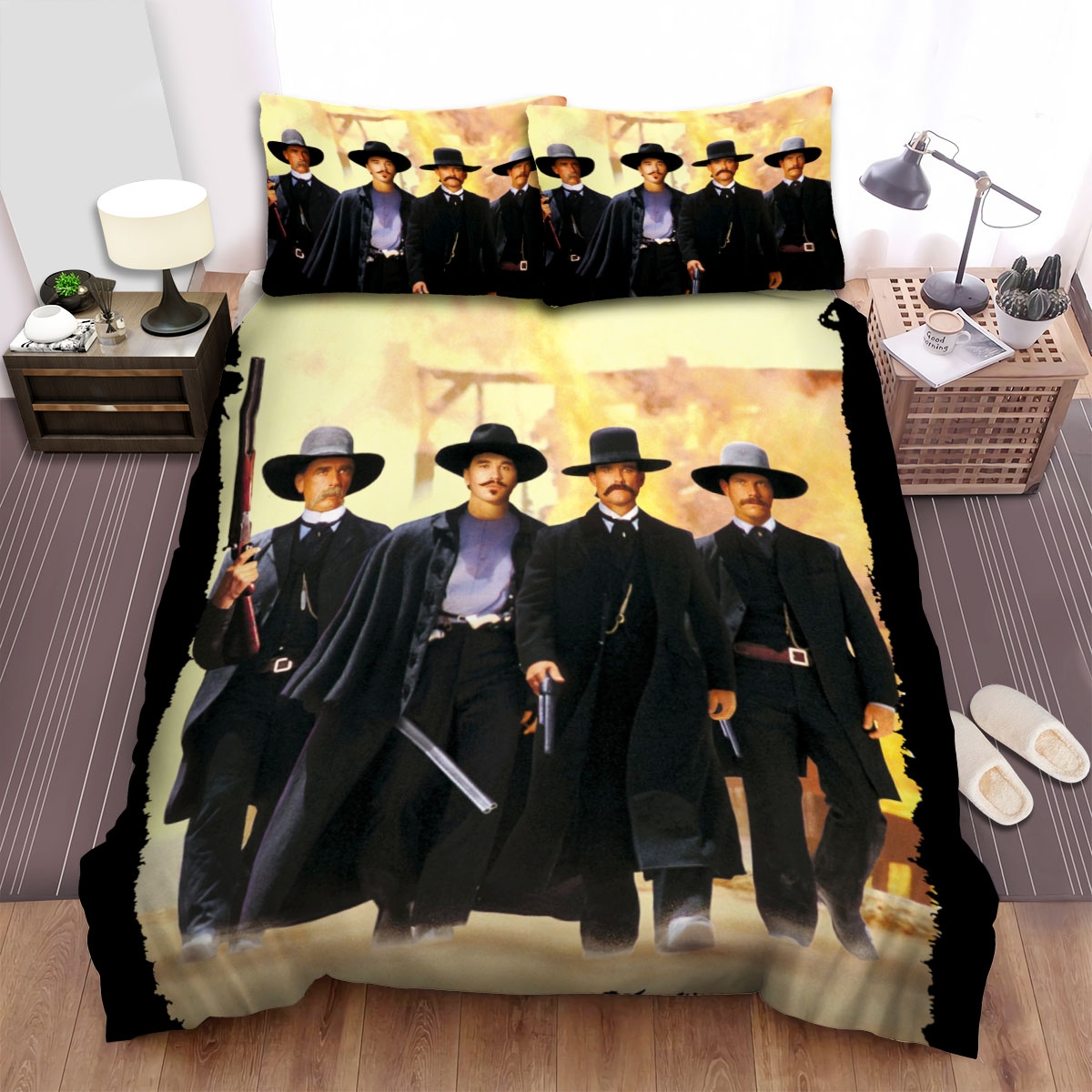 Tombstone (1993) Movie Members Image Bed Sheets Spread Duvet Cover Bedding Set - Unique Anime Apparel for Fans
