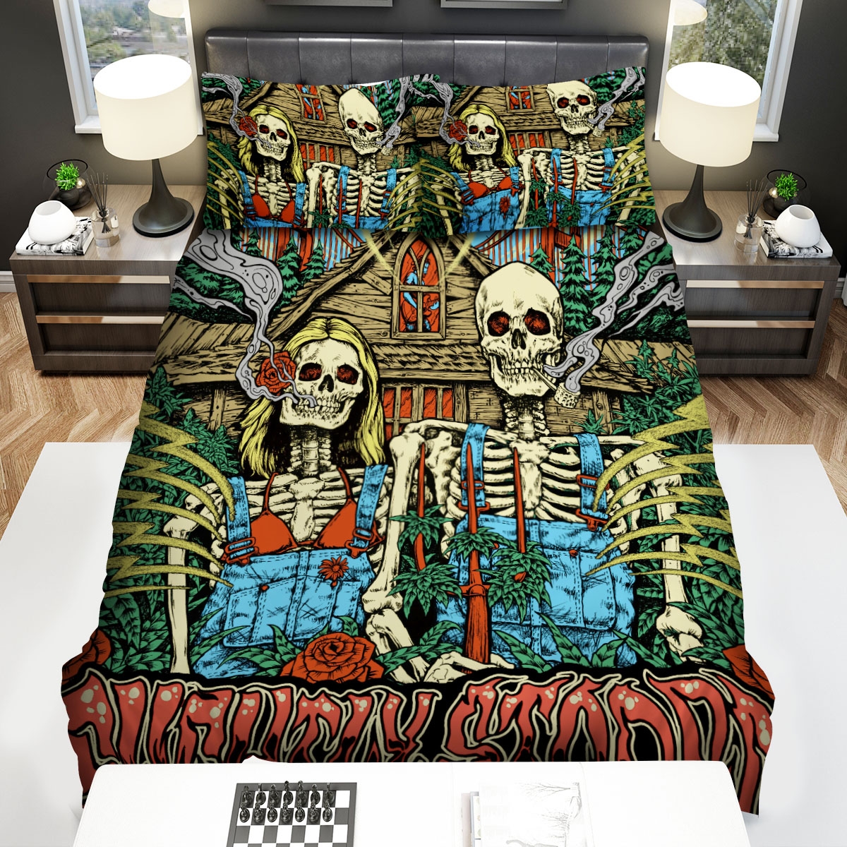 Tomorrow Night Slightly Stoopid Bed Sheets Spread Duvet Cover Bedding Set - Unique Anime Apparel for Fans