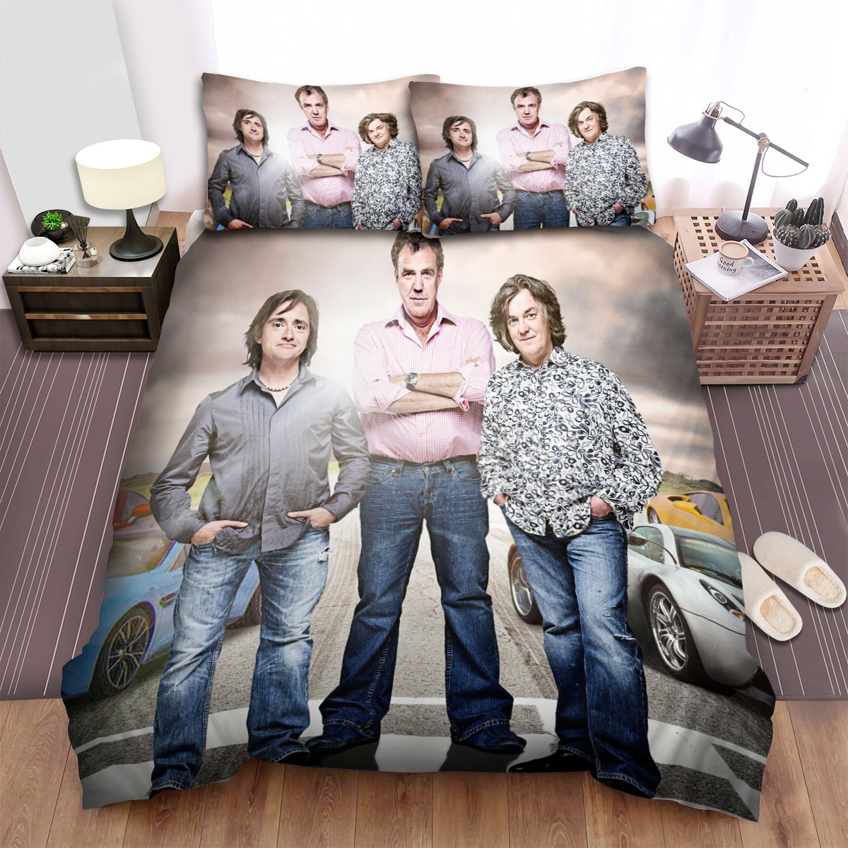 Top Gear Movie Cast Jeremy Clarkson Bed Sheets Spread Duvet Cover Bedding Set - Unique Anime Apparel for Fans