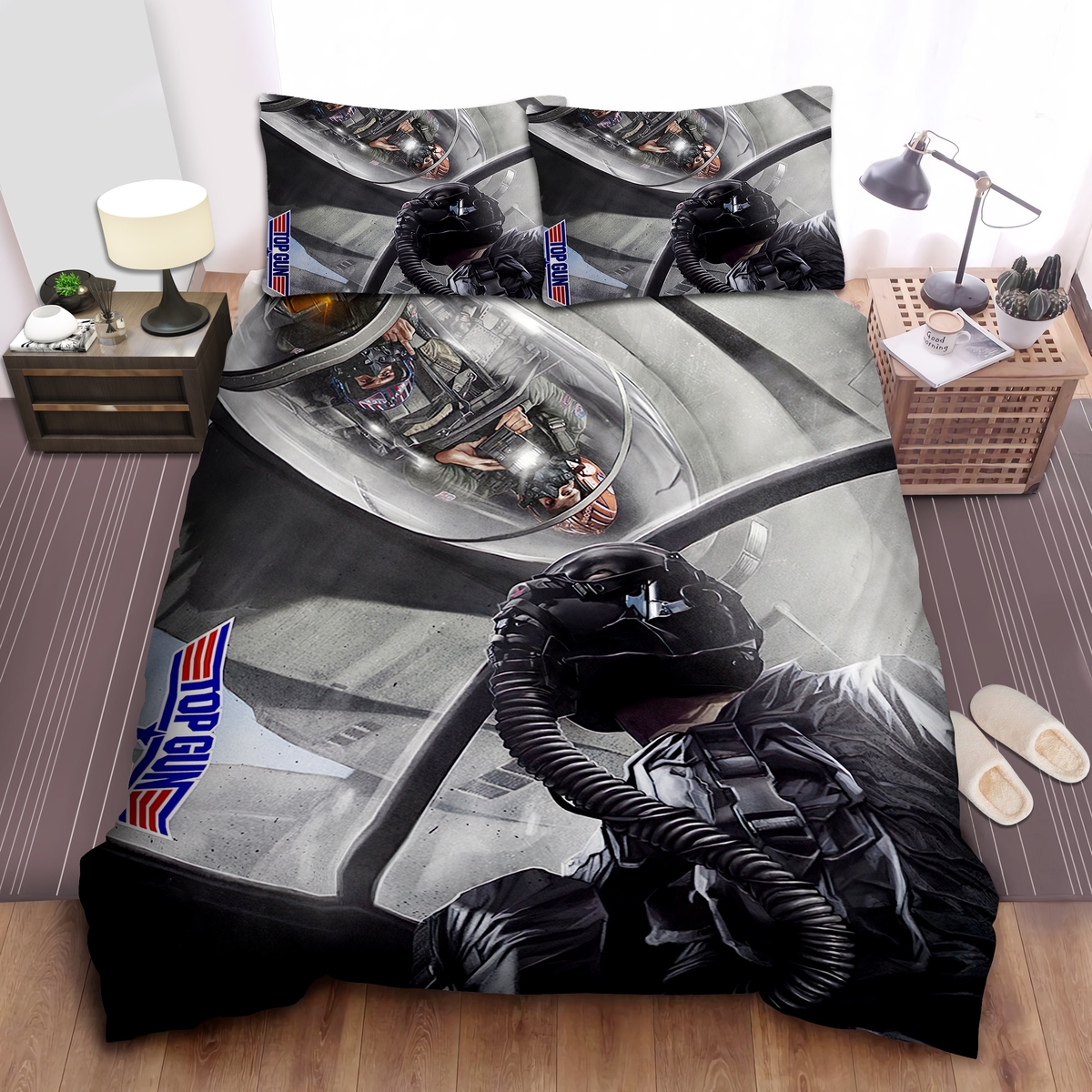 Top Gun Movie Art Bed Sheets Spread Duvet Cover Bedding Set - Unique Anime Apparel for Fans