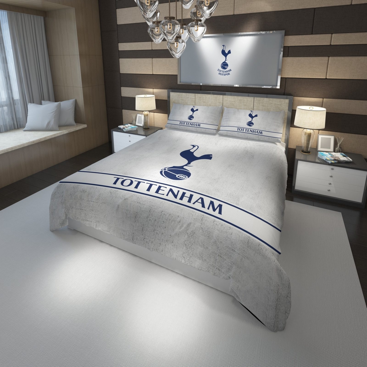 Tottenham Hotspur Fc Football Club Inspired Bedding Set Version 1 (Duvet Cover & Pillowcases) - Unique Anime Apparel for Fans