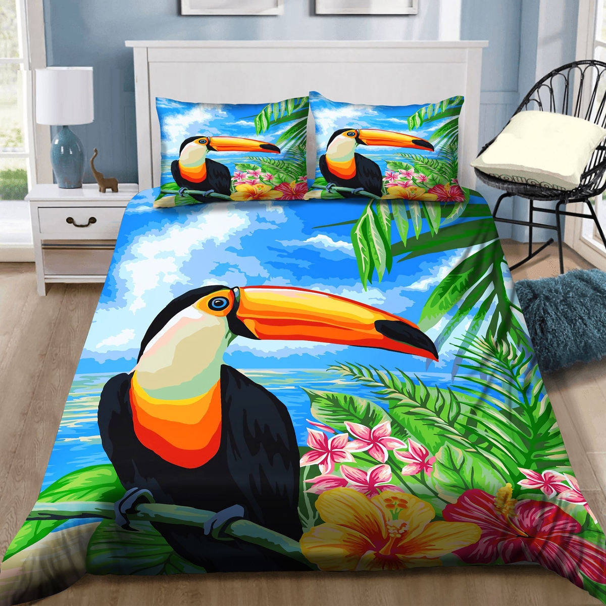 Toucan Bird Bedding Set Bed Sheets Spread Duvet Cover Bedding Set - Unique Anime Apparel for Fans