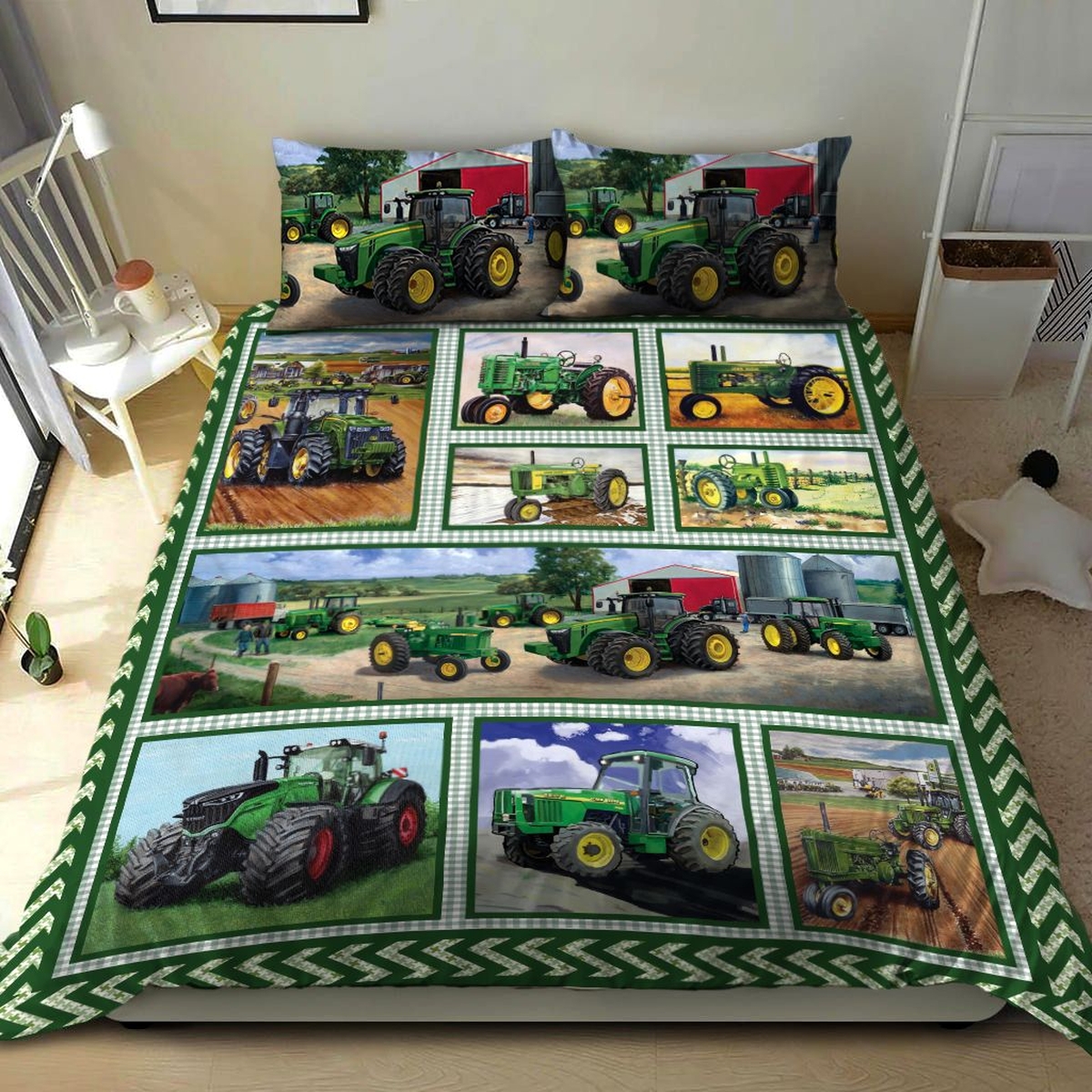 Tractor Bedding Set Bed Sheets Spread Duvet Cover Bedding Set - Unique Anime Apparel for Fans