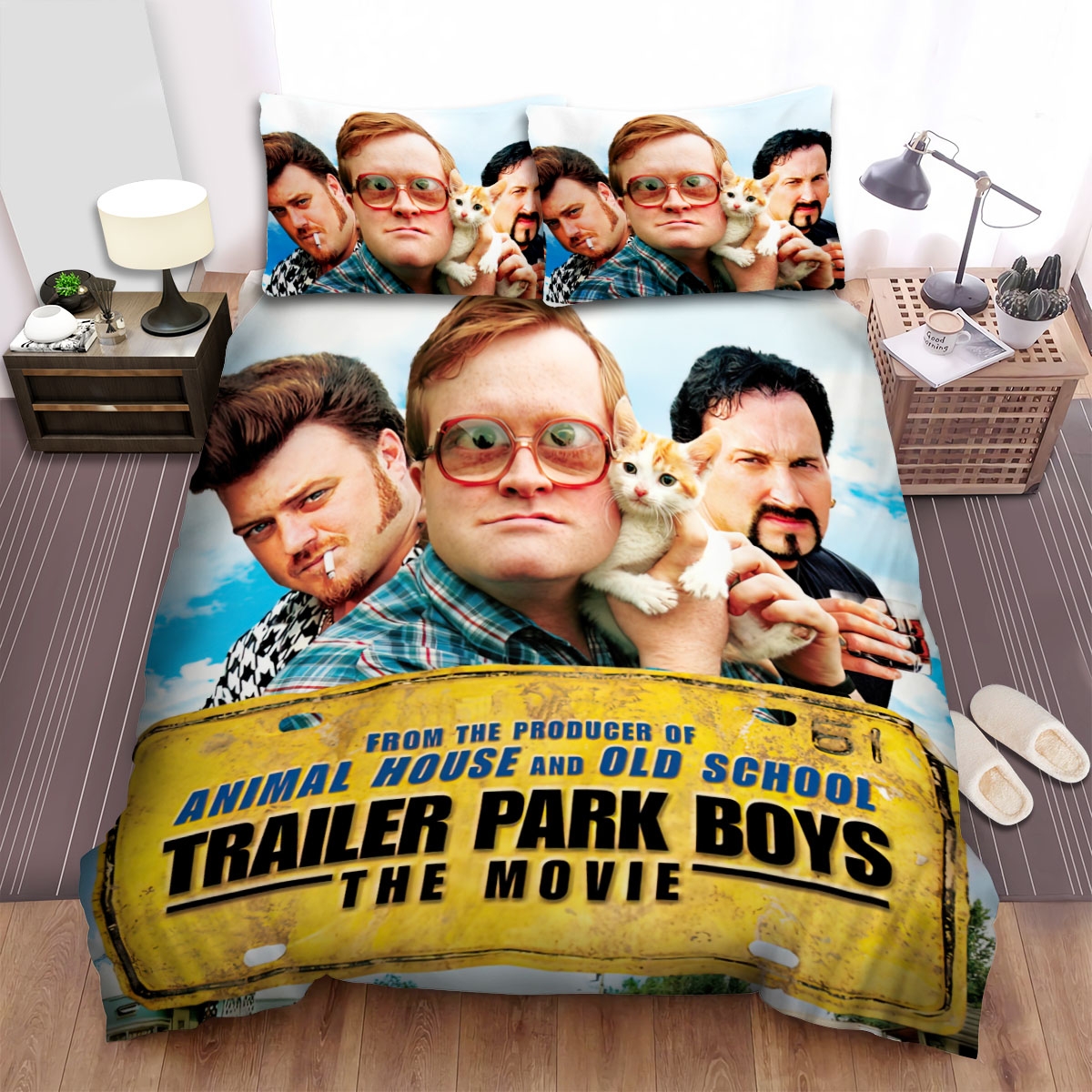 Trailer Park Boys Movie Poster 2 Bed Sheets Spread Comforter Duvet Cover Bedding Set - Unique Anime Apparel for Fans