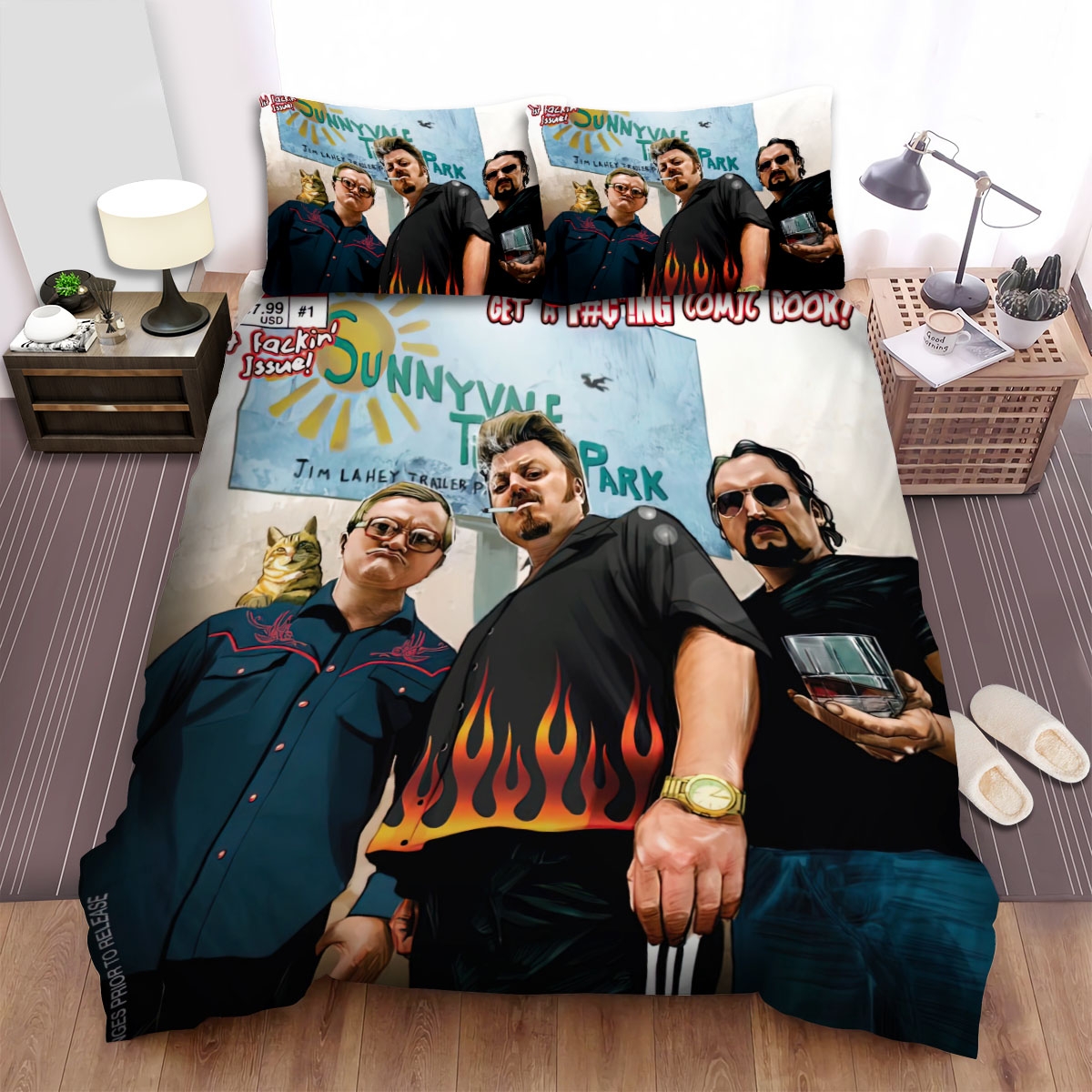 Trailer Park Boys Movie Poster Art Bed Sheets Spread Duvet Cover Bedding Set - Unique Anime Apparel for Fans