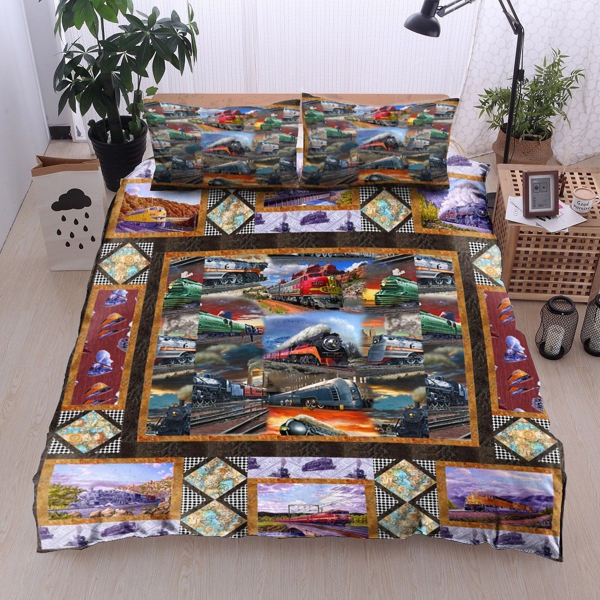 Train Bed Sheets Spread Duvet Cover Bedding Sets - Unique Anime Apparel for Fans