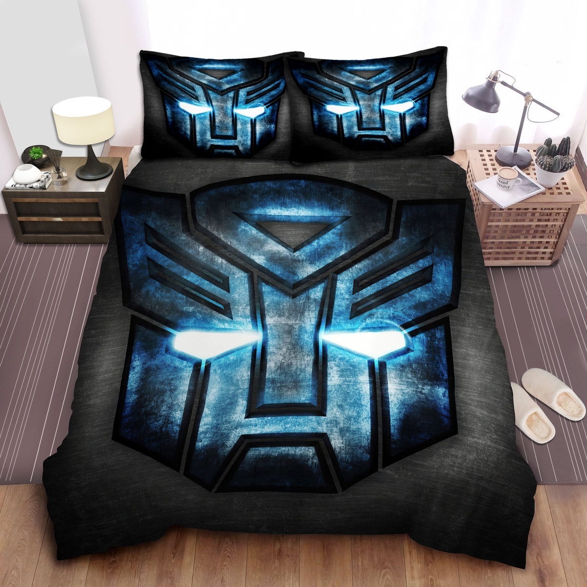 Transformer Autobot Symbol Bed Sheets Spread Duvet Cover Bedding Set - Unique Anime Apparel for Fans