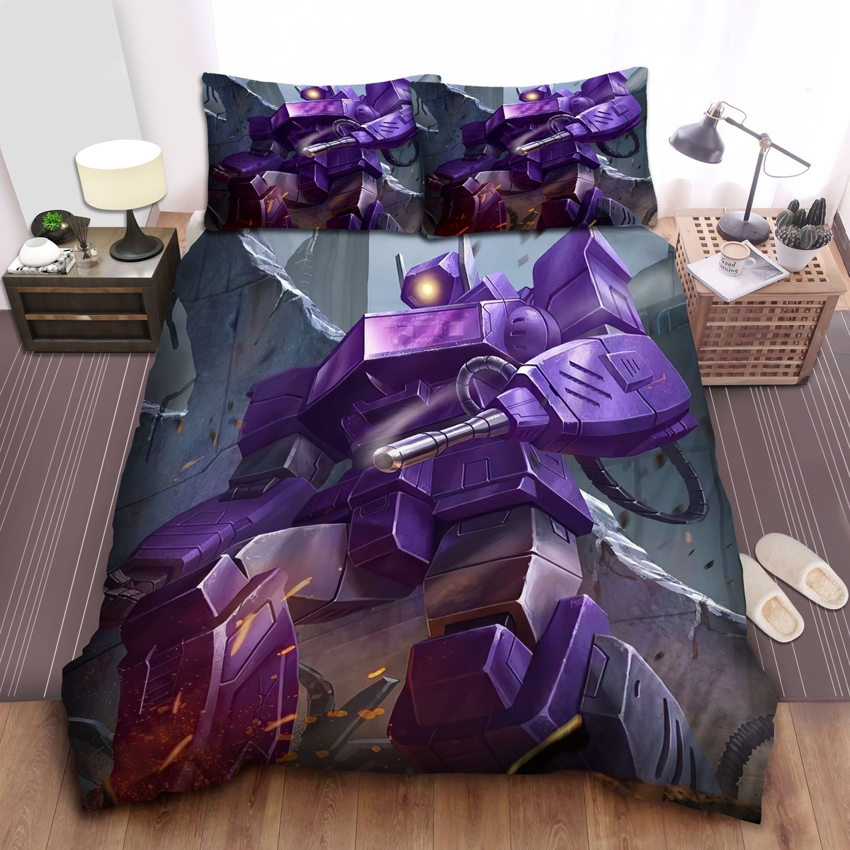 Transformer Decepticon Shockwave Bed Sheets Spread Duvet Cover Bedding Set - Unique Anime Apparel for Fans
