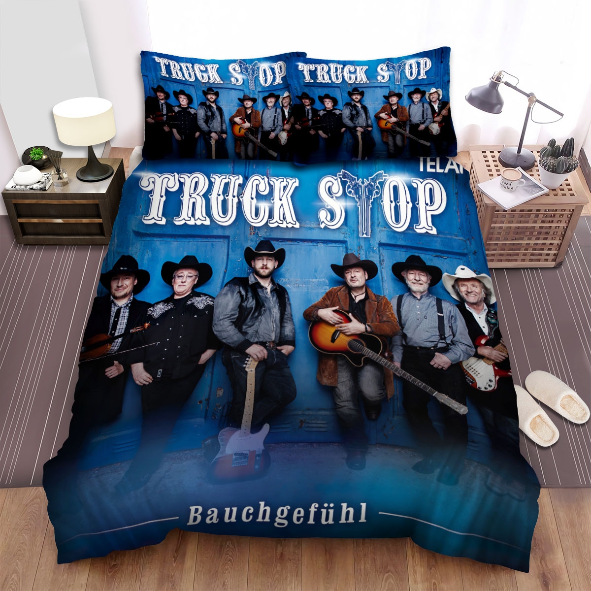 Truck Stop Bauchgefhl Bed Sheets Spread Duvet Cover Bedding Set - Unique Anime Apparel for Fans